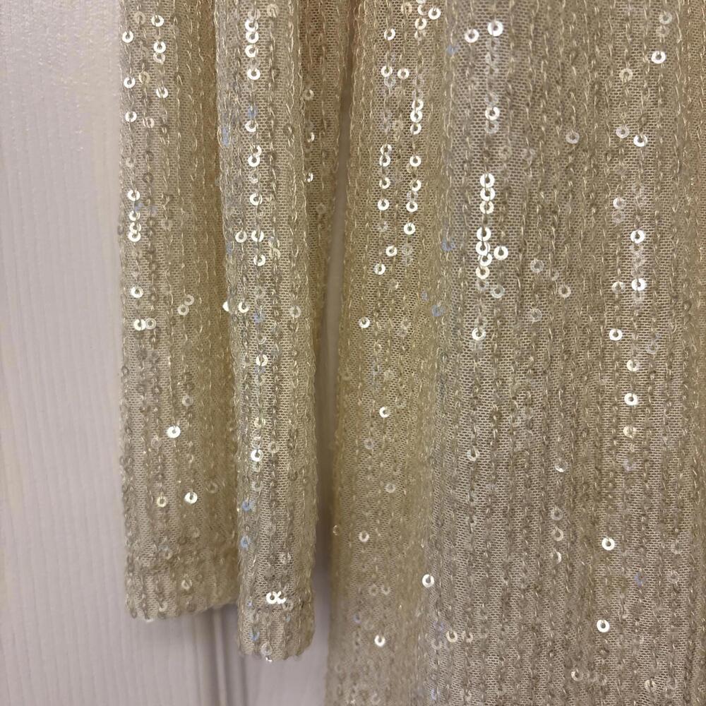 Altar'd State Ivory Open Duster Cardigan Size L. Holiday, Wedding, Party. - Picture 3 of 7